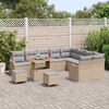 vidaXL Tuin Sofa Set met kussen met opslag 12 pcs Beige en Licht Grijs