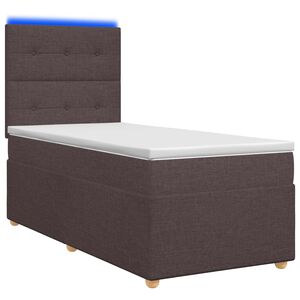 vidaXL Boxspringbed met matras Donkerbruin 80 x 200 cm Stof