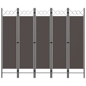vidaXL Kamerscherm met 5 panelen 200x180 cm antraciet