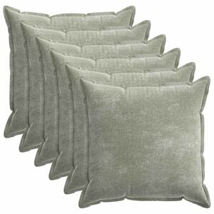 vidaXL Kussensloop 6 pcs HOUTEN Groen 70 x 70 cm Chenille Stof