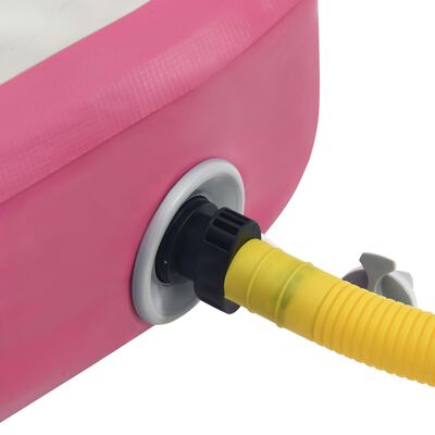 vidaXL Gymnastiekmat met pomp opblaasbaar 60x100x10 cm PVC roze