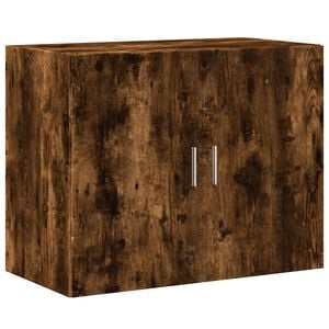 vidaXL Wandkast 80x42,5x64 cm bewerkt hout gerookt eikenkleurig