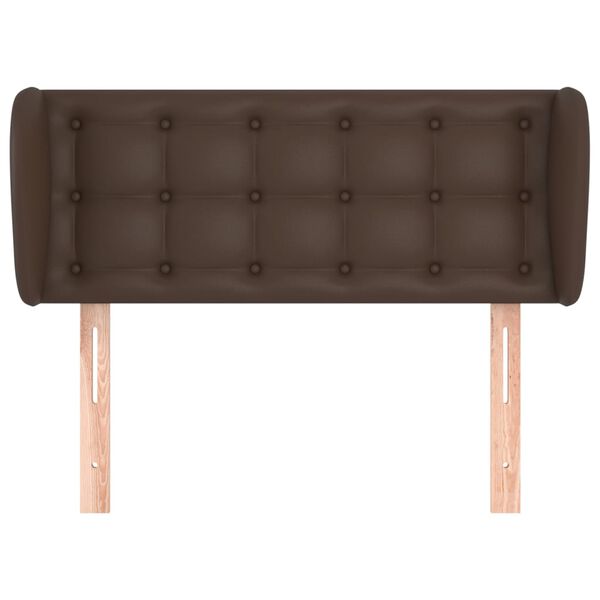 vidaXL Hoofdbord met randen 93x23x78/88 cm kunstleer bruin