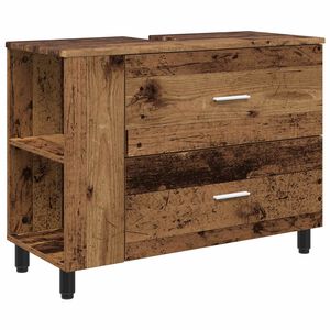 vidaXL Badkamer Waskom Oud hout 80 x 35 x 60 cm Bewerkt hout
