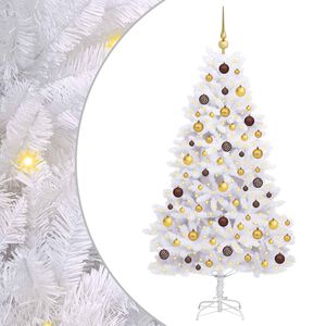 vidaXL Kunstkerstboom 180 cm PVC en staal Wit