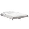 vidaXL Bedframe bewerkt hout grijs sonoma eikenkleurig 135x190 cm