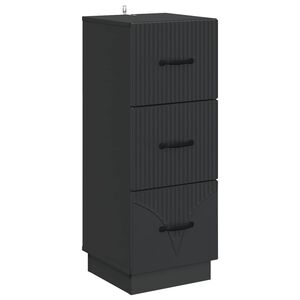 vidaXL Ladenkast Zwart 33 x 34,5 x 87 cm Bewerkt hout