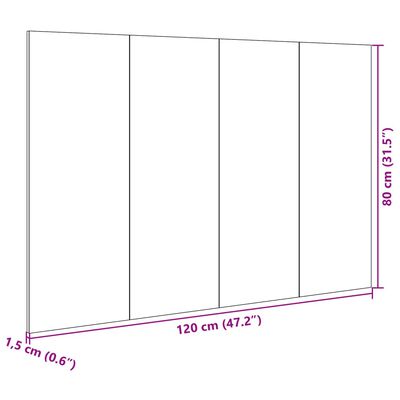 vidaXL Hoofdbord met kastjes 120 cm bewerkt hout gerookt eikenkleurig