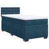 vidaXL Boxspring met matras fluweel donkerblauw 80x200 cm