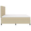 vidaXL Boxspringbed Lichtgrijs en wit. 200 x 200 cm Katoen Stof