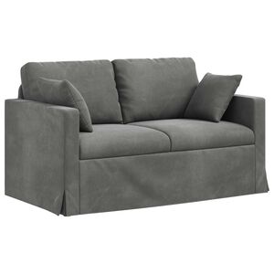 vidaXL Bank Donkergrijs 138 x 78 x 80 cm Fluweel