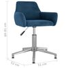 vidaXL Eetkamerstoelen draaibaar 6 st fluweel blauw
