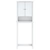 vidaXL Toiletmeubel BERG 60x27x164,5 cm massief hout wit