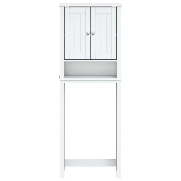 vidaXL Toiletmeubel BERG 60x27x164,5 cm massief hout wit