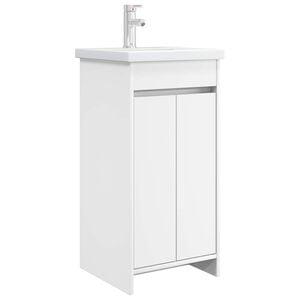 vidaXL Badkamermeubel met Wasbak Wit 42 x 40 x 84,5 cm Bewerkt hout