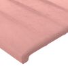 vidaXL Bedframe met hoofdeinde fluweel roze 180x200 cm