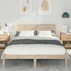 vidaXL Bedframe met hoofdeinde Bruin 140 x 210 cm Massief grenenhout