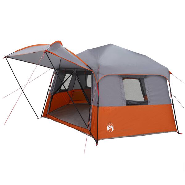 vidaXL Directe Tent ALTA Grijs en Oranje 458 x 458 x 230 cm Staal