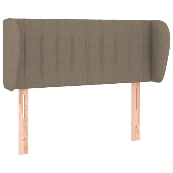 vidaXL Hoofdbord met randen 93x23x78/88 cm stof taupe