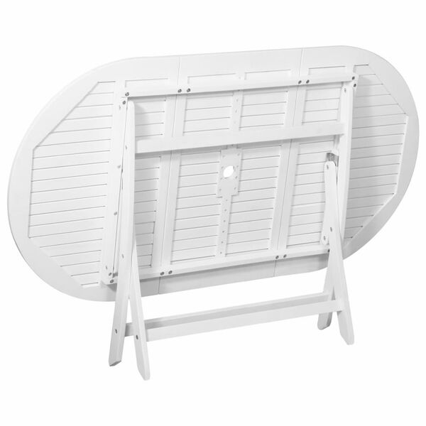 vidaXL Tuintafel 160x85x75 cm massief acaciahout wit