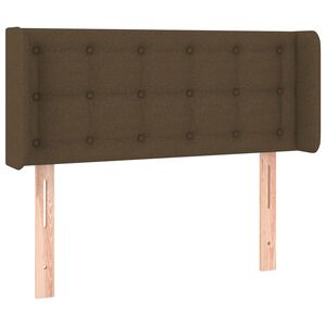 vidaXL Hoofdbord met randen 83x16x78/88 cm stof donkerbruin