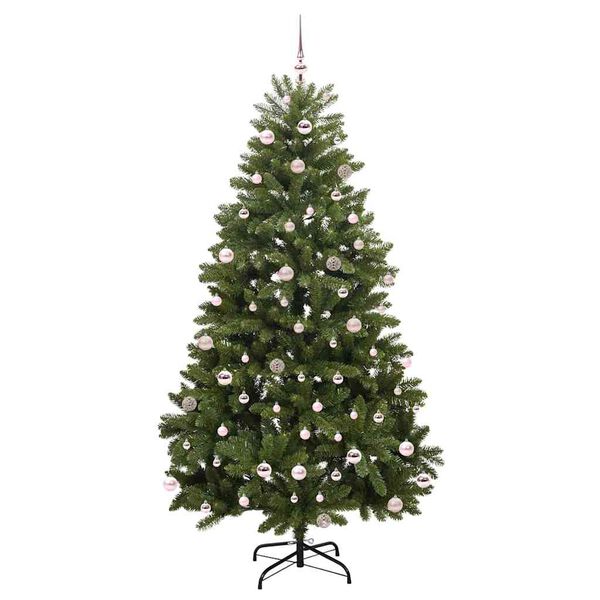 vidaXL Kunstkerstboom met 300 LED Groen 240 cm PVC en Metaal