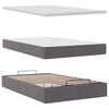 vidaXL Ottoman bed met matras 120x200cm kunstleer grijs