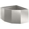 vidaXL Hoek Plantbak zilver 60 x 60 x 35 cm Roestvrij staal