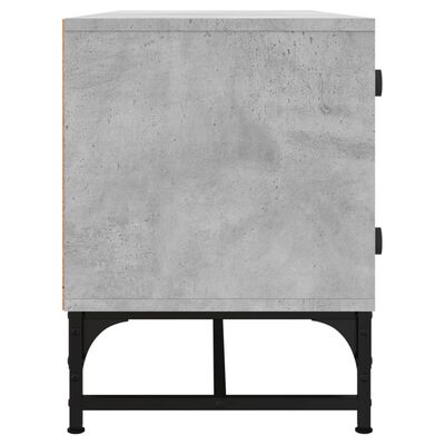 vidaXL Tv-meubel met glazen deuren 102x37x50 cm betongrijs
