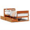 vidaXL Bedframe zonder matras massief grenenhout wasbruin 100x200 cm