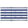 vidaXL Stoelkussens 6 st lage rug gestreept stof wit en blauw