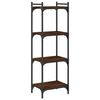 vidaXL Boekenkast 4-laags 40x30x120 cm bewerkt hout bruin eikenkleur