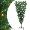 vidaXL Ondersteboven Kunstkerstboom met Bals Set Groen 150 cm PVC