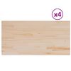 vidaXL Tafelbladen 4 st rechthoekig 100x50x1,7 cm massief grenenhout