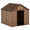 vidaXL Hondenhok 71x71,5x68 cm PP bruin