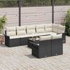 vidaXL Tuin Sofa Set met kussen 9 pcs Zwart poly rattan