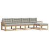 vidaXL Buiten bankenset 4 st Wit en Lichtgrijs Polyester