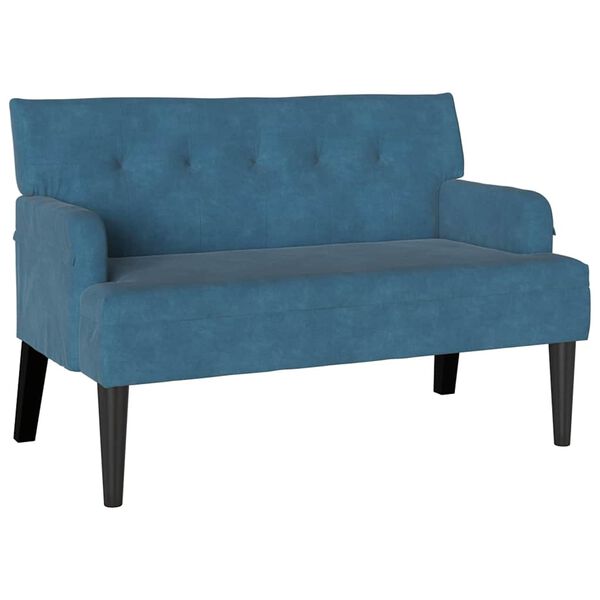vidaXL Chesterfield Bank Blauw 112 x 65,5 x 75 cm Fluweel