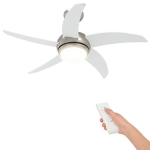 vidaXL Plafondventilator met licht en afstandsbediening &Oslash; 110 cm Wit