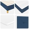 vidaXL LED Box Spring Bed met matras met LED Blauw 160 x 200 cm Stof
