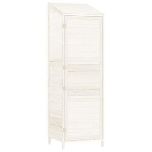 vidaXL Tuinschuur 55x52x174,5 cm massief vurenhout wit