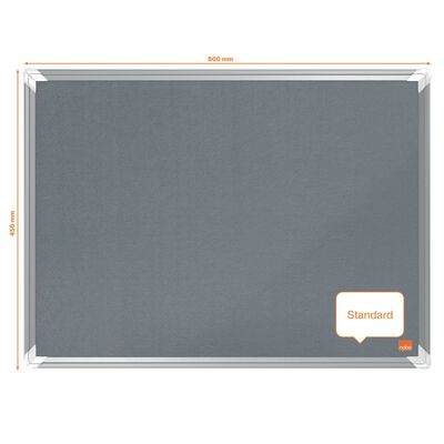 ik ben verdwaald Toeval Caius Nobo Prikbord Premium Plus 60x45 cm vilt grijs online kopen | vidaXL.be