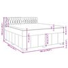vidaXL Boxspring met matras stof lichtgrijs 180x200 cm