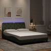 vidaXL Bedframe met LED zonder matras fluweel lichtgrijs 120x200 cm