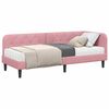 vidaXL Hoekbedframe met matras met hoofdeinde Roze 80 x 200 cm Fluweel