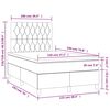 vidaXL Boxspring met matras en LED stof donkergrijs 120x190 cm
