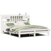 vidaXL Bed met boekenkast zonder matras grenenhout wit 180x200 cm