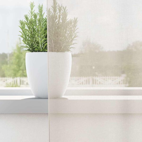 vidaXL Gordijnen voile met Tab Top 2 st cr&egrave;mekleurig