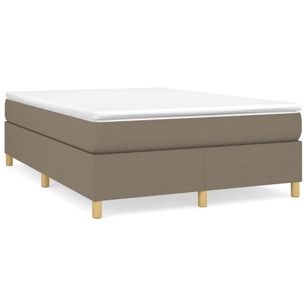 vidaXL Boxspring bed stof taupe 140x190 cm