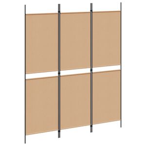 vidaXL 3-paneel kamerscherm Beige 150 x 180 cm Stof